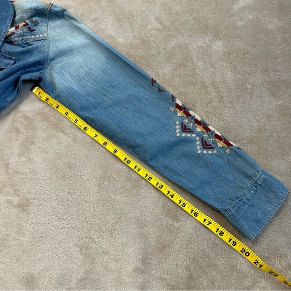 Johnny Was 3J Workshop Embroidered Denim Dress - Picture 10 of 13